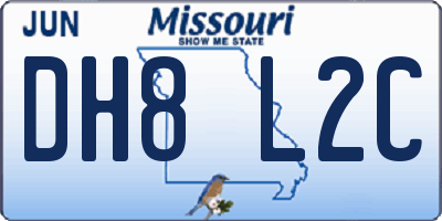 MO license plate DH8L2C