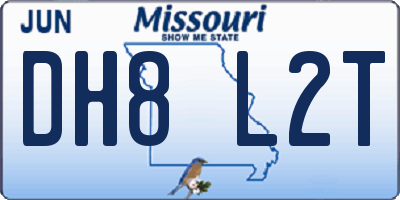 MO license plate DH8L2T