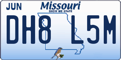 MO license plate DH8L5M