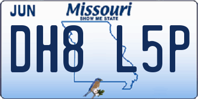 MO license plate DH8L5P