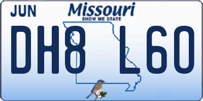 MO license plate DH8L6O