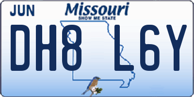 MO license plate DH8L6Y