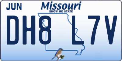 MO license plate DH8L7V