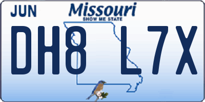 MO license plate DH8L7X