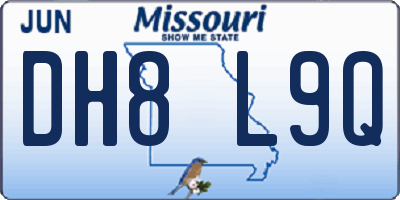 MO license plate DH8L9Q