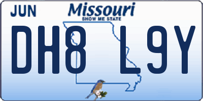 MO license plate DH8L9Y