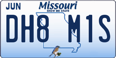 MO license plate DH8M1S