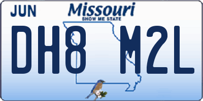 MO license plate DH8M2L