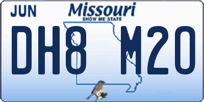MO license plate DH8M2O