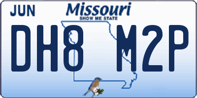 MO license plate DH8M2P