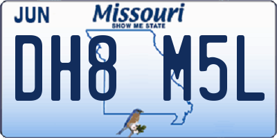 MO license plate DH8M5L