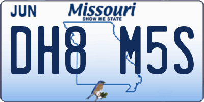MO license plate DH8M5S