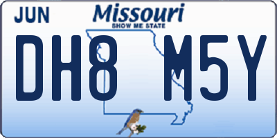 MO license plate DH8M5Y