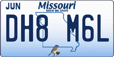 MO license plate DH8M6L