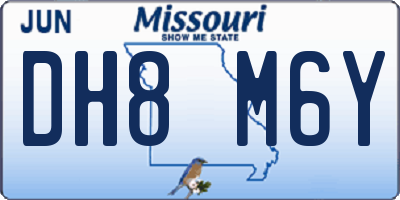 MO license plate DH8M6Y