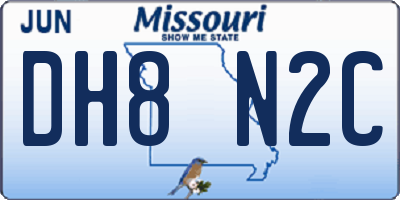 MO license plate DH8N2C