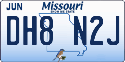 MO license plate DH8N2J