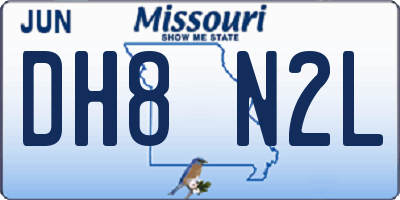 MO license plate DH8N2L
