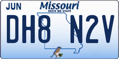 MO license plate DH8N2V