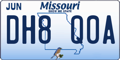 MO license plate DH8Q0A