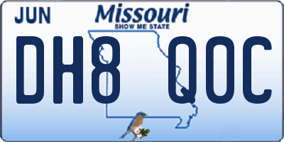 MO license plate DH8Q0C