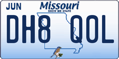 MO license plate DH8Q0L