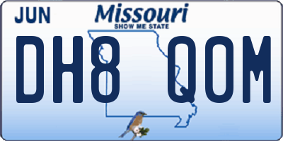 MO license plate DH8Q0M