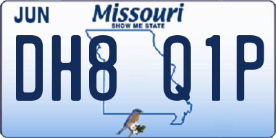 MO license plate DH8Q1P