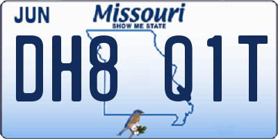 MO license plate DH8Q1T