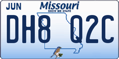 MO license plate DH8Q2C
