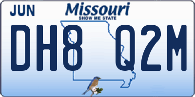 MO license plate DH8Q2M