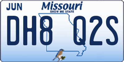 MO license plate DH8Q2S