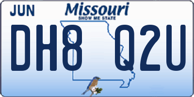 MO license plate DH8Q2U