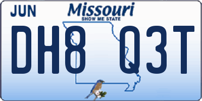 MO license plate DH8Q3T
