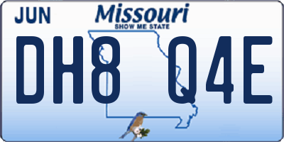 MO license plate DH8Q4E