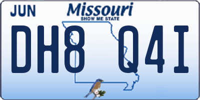 MO license plate DH8Q4I