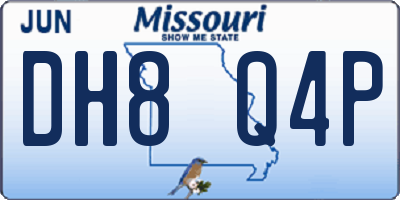 MO license plate DH8Q4P