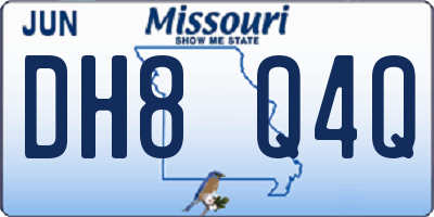 MO license plate DH8Q4Q