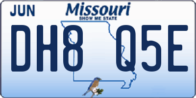 MO license plate DH8Q5E