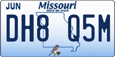 MO license plate DH8Q5M