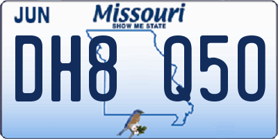 MO license plate DH8Q5O