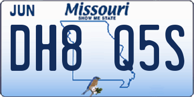 MO license plate DH8Q5S