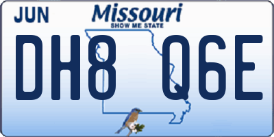 MO license plate DH8Q6E