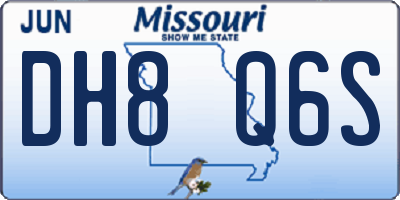 MO license plate DH8Q6S