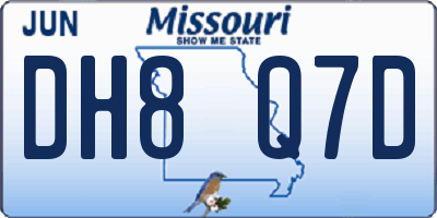 MO license plate DH8Q7D