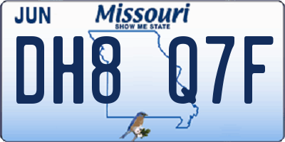 MO license plate DH8Q7F