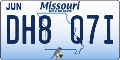 MO license plate DH8Q7I