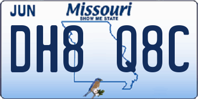 MO license plate DH8Q8C