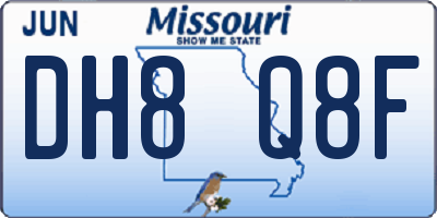MO license plate DH8Q8F