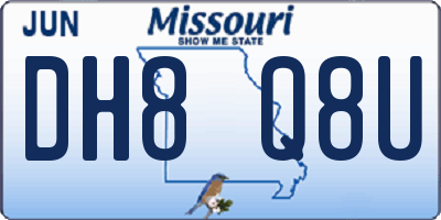 MO license plate DH8Q8U